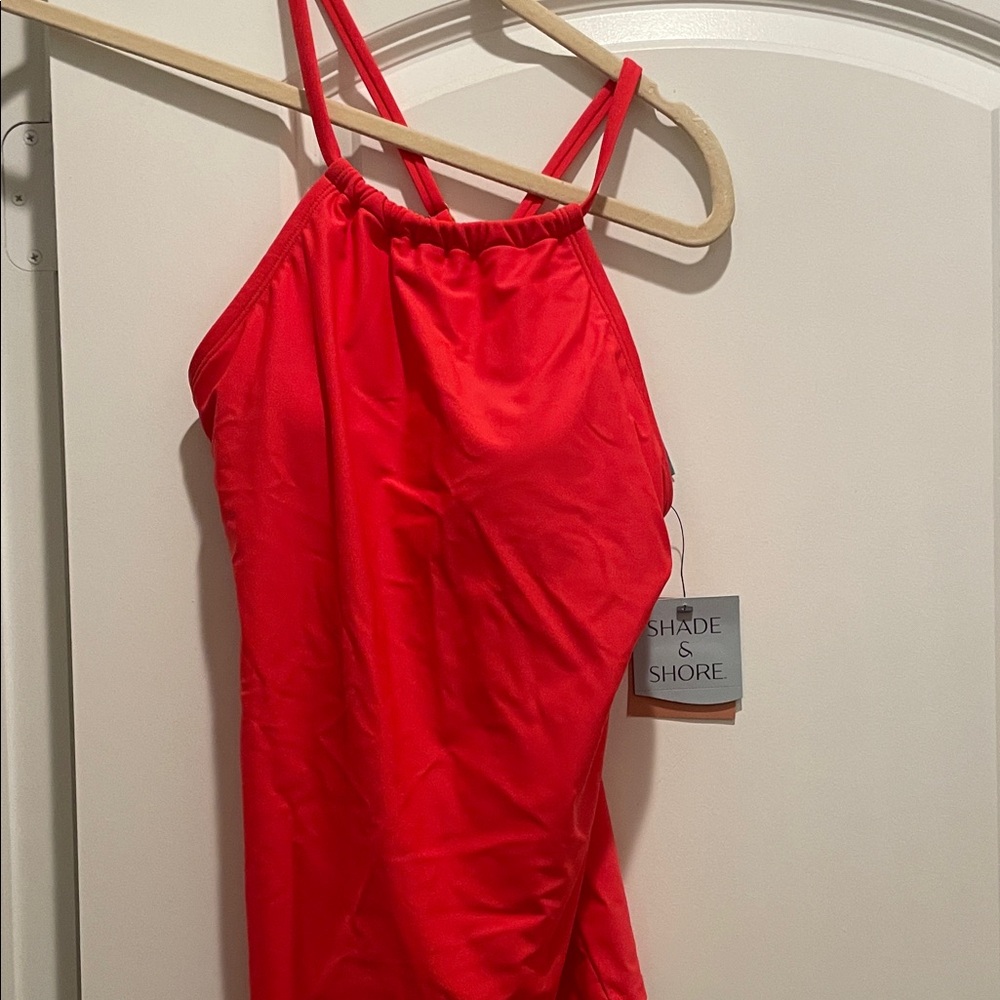 FREE in bundle NWT High neck tankini S Kona sol coral/red